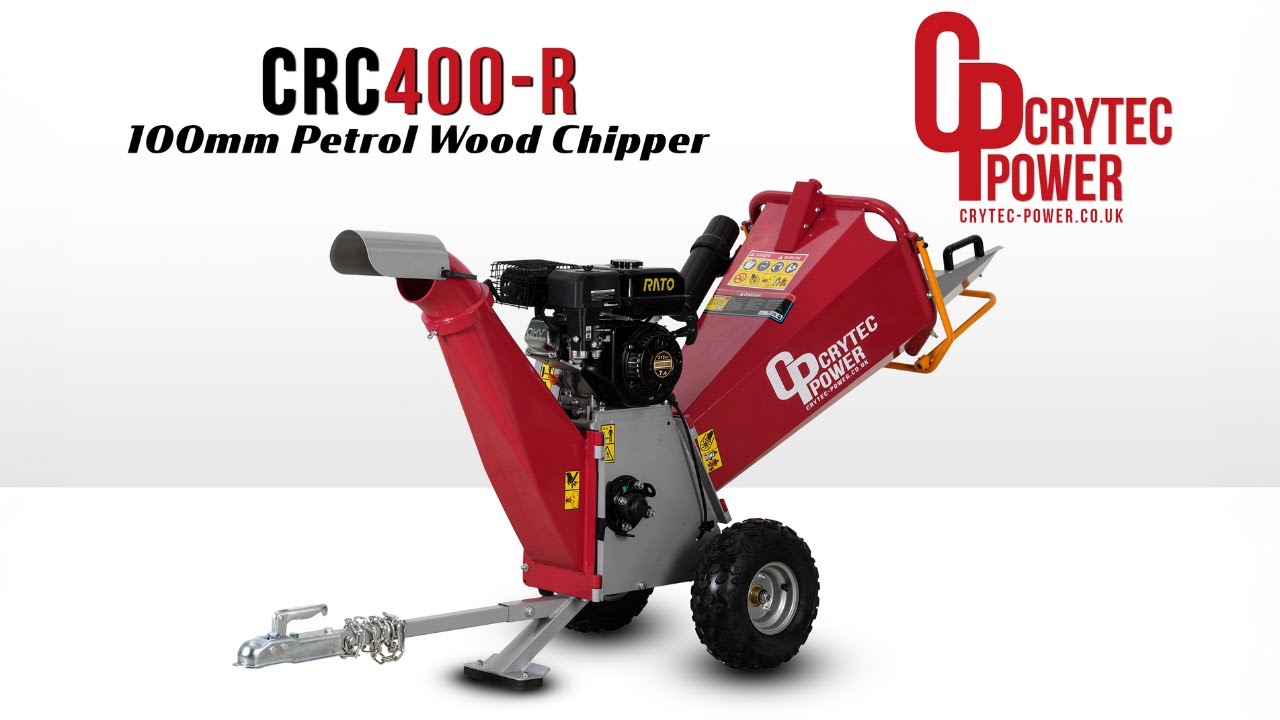 Crytec CRC400-R 7hp 100mm Capacity Petrol Wood Chipper