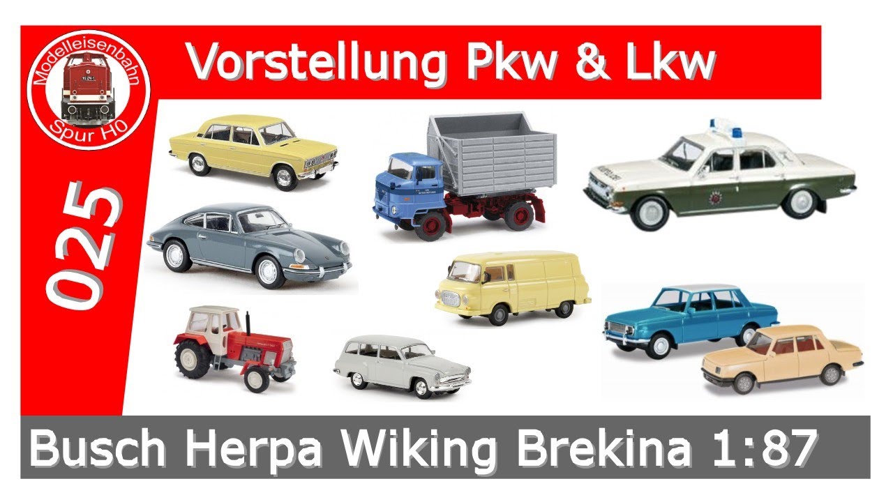 Modelleisenbahn Pkw Lkw Herpa, Busch, Wiking, Brekina, Berlinplast, Faller Spur H0 Epoche IV