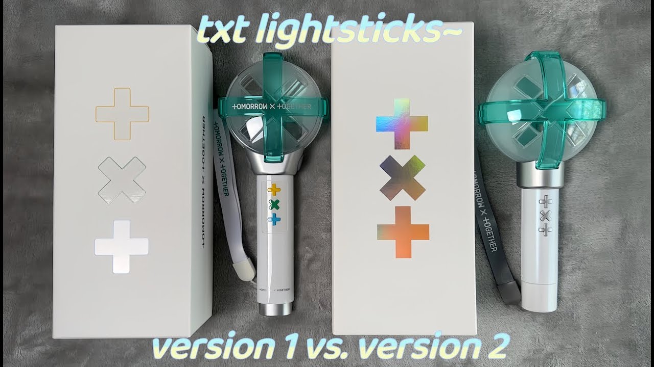 TXT's Official Lightsticks ♡ Version 1 & Version 2 Comparison