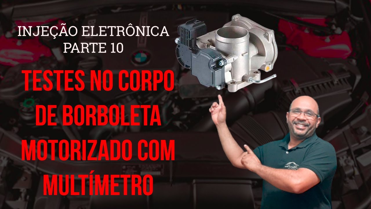 INJEÇÃO ELETRÔNICA PARTE 10   TESTES NO CORPO DE BORBOLETA MOTORIZADO COM MULTÍMETRO