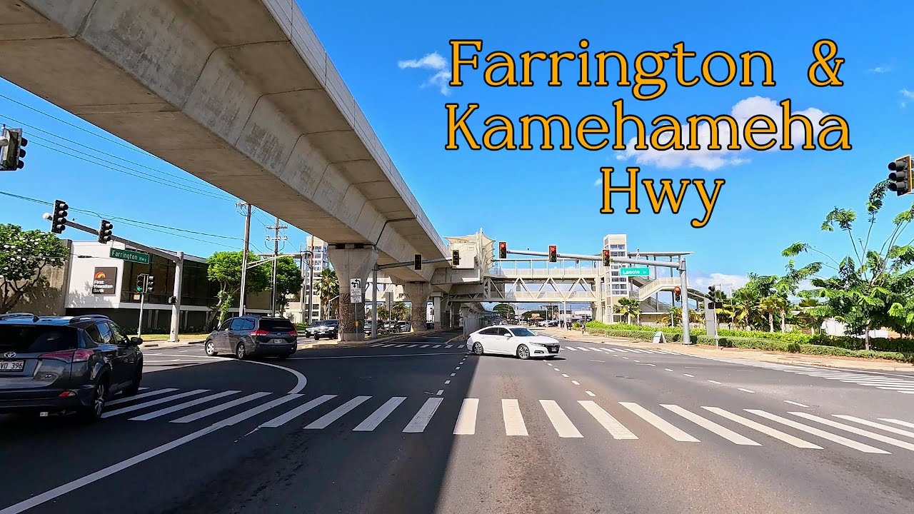 Driving on Farrington & Kamehameha Hwy | Honolulu Skyline Rail Views