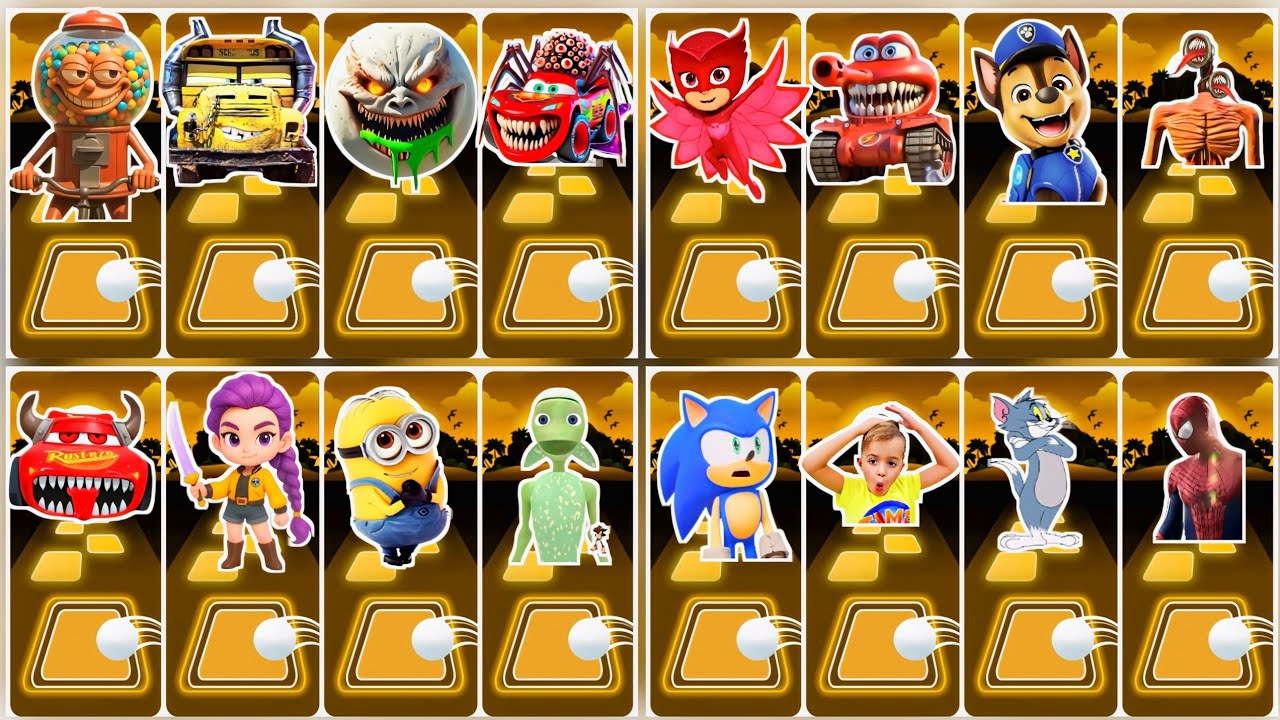 BUS EATER VS EXTRA SLIDE VS SKIBIDI TOILET VS HOUSE HEAD VS ODDBODS | Tiles Hop EDM Rush!