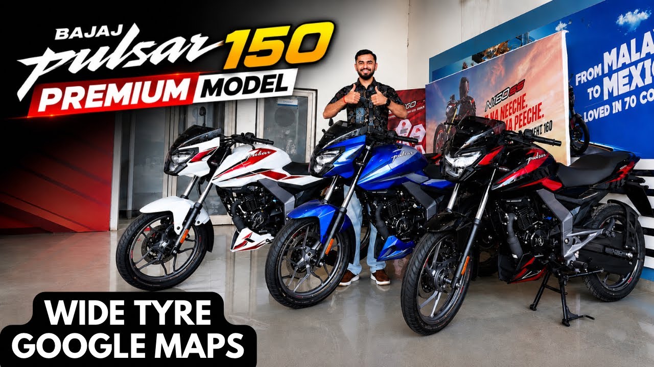 New Bajaj Pulsar 150 Premium Model 🔥 Wider Tyre + Google Maps | All Colours & Variants Explained 👍🏻