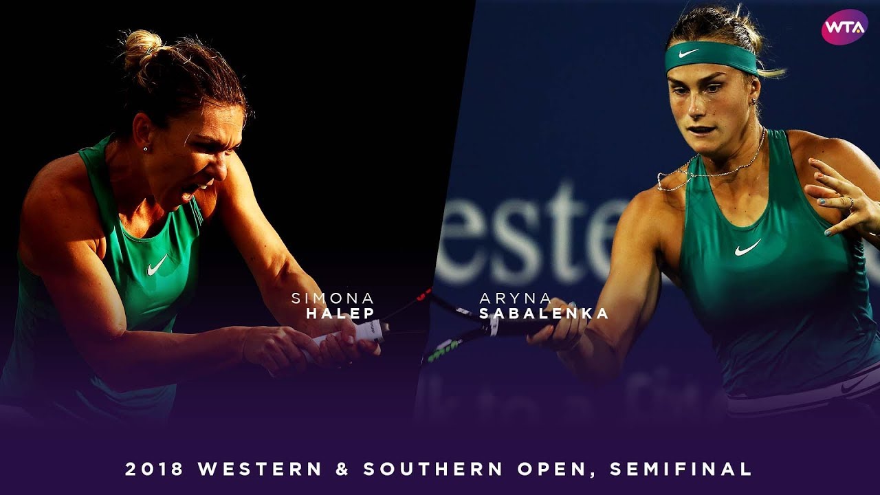 Симона Халеп против Арины Соболенко | Полуфинал турнира Western & Southern Open 2018 | Лучшие мом...
