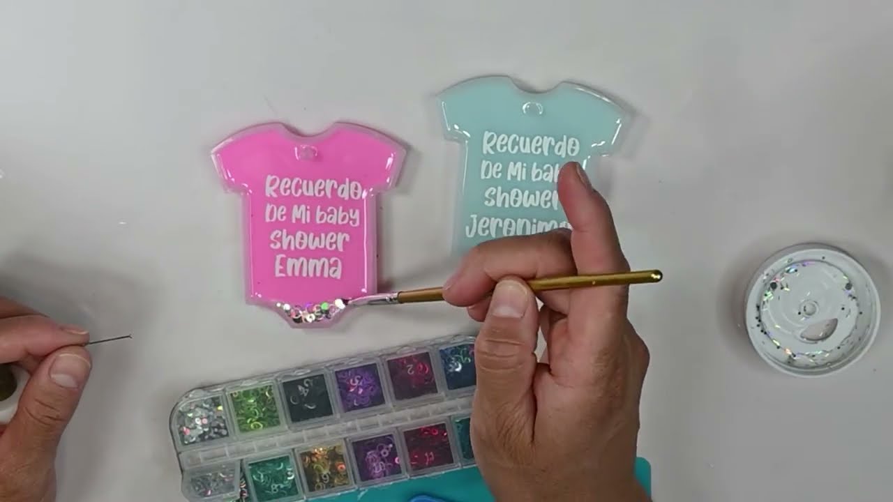 Como hacerINCLEIBLES!!! 😍 Recuerdos Para Baby Shower con RESINA 2024 #llaveros