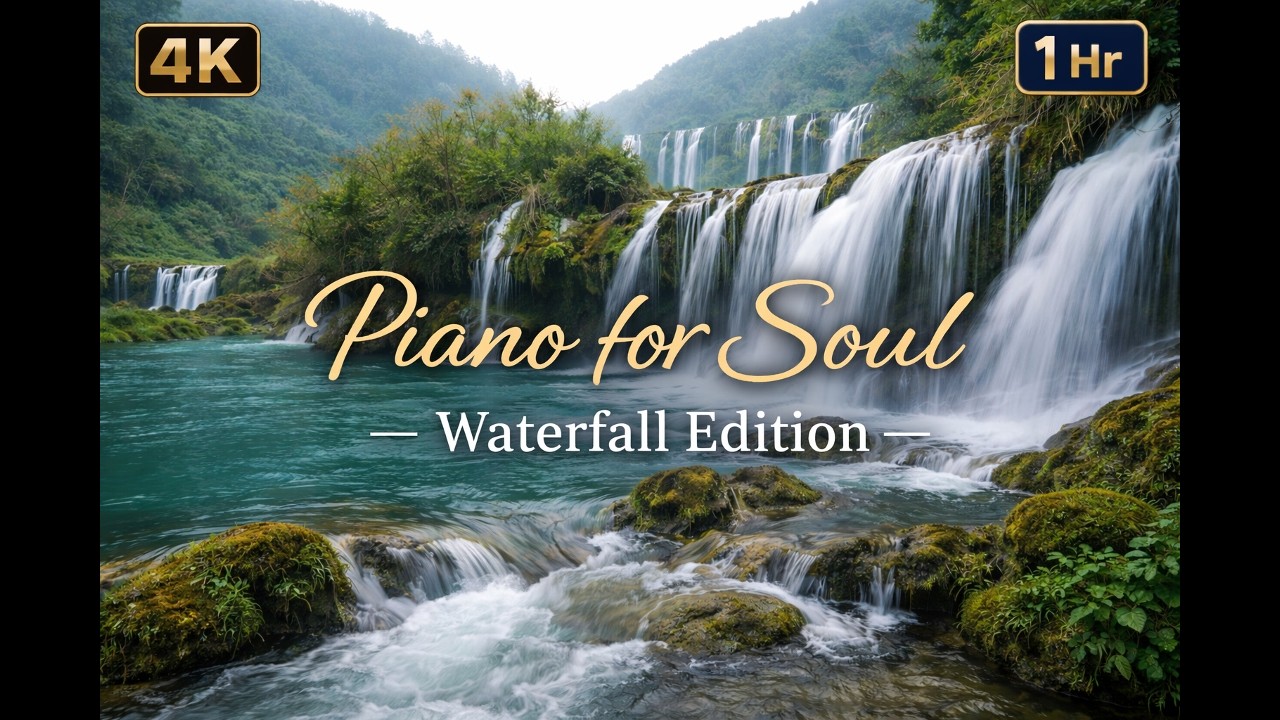 Piano by the Falls | 1 Hr | Meditation & mindfulness |