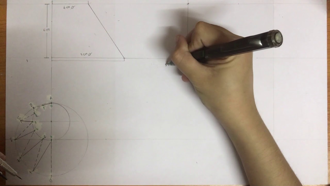 วิธีการเขียนเเบบท่อลดขนาดไม่เสมอด้าน