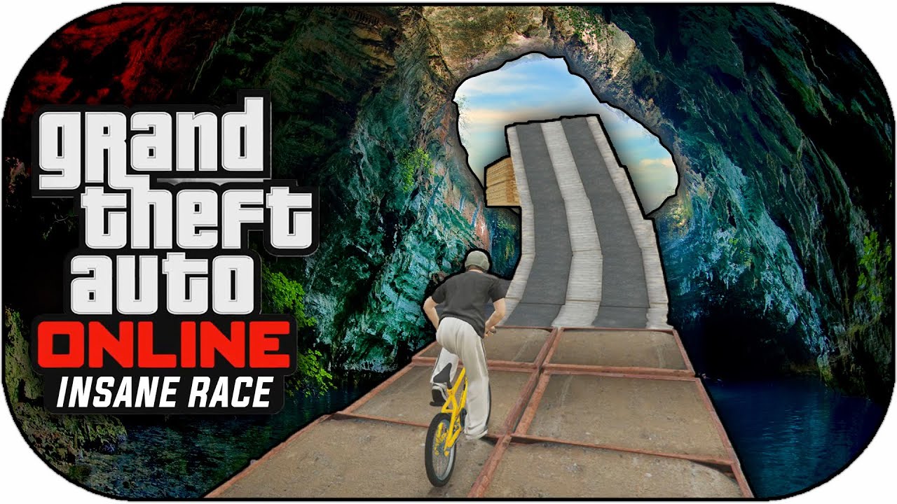 GTA 5 Online - THE SECRET CAVE IMPOSSIBLE RACE (GTA 5 Funny Moments)