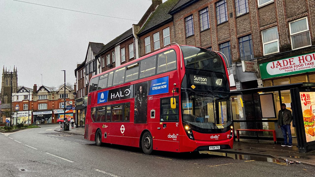 Full Route Visual | London Bus Route 407: Caterham to Sutton Town Centre