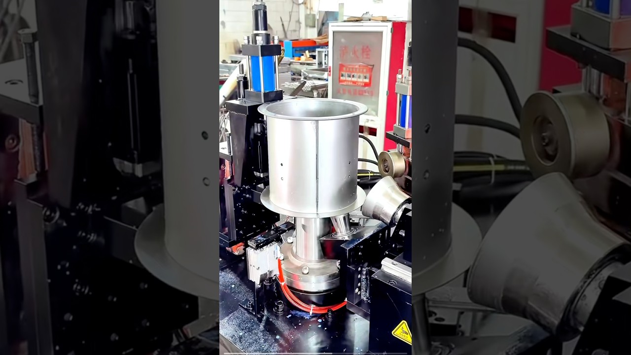 Hogi Hydraulic flanging machine for cylinder duct pipe flanges forming #flanges #flangingmachine
