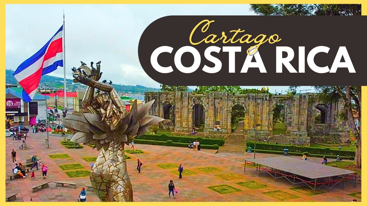 COSTA RICA CARTAGO Historic Center in Drone 4K