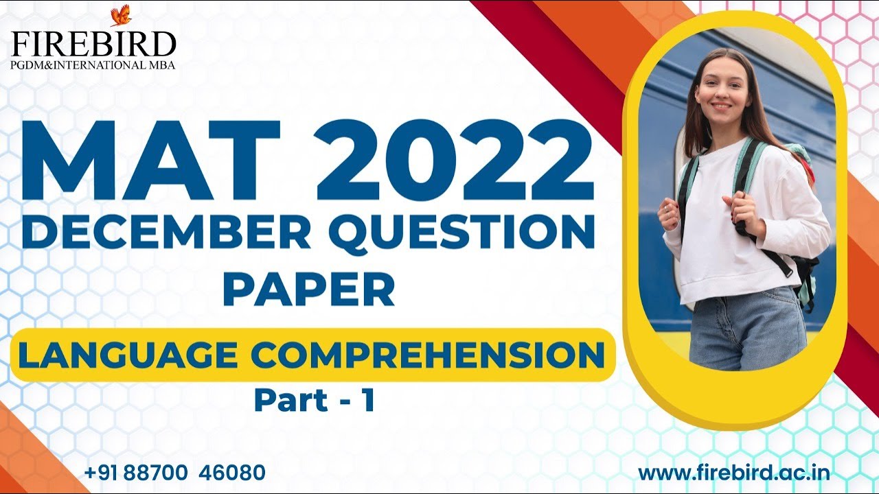 MAT DEC 2022 | LANGUAGE COMPREHENSION - Part 1 Q&A | #mat2023 #bestpgdmcollege