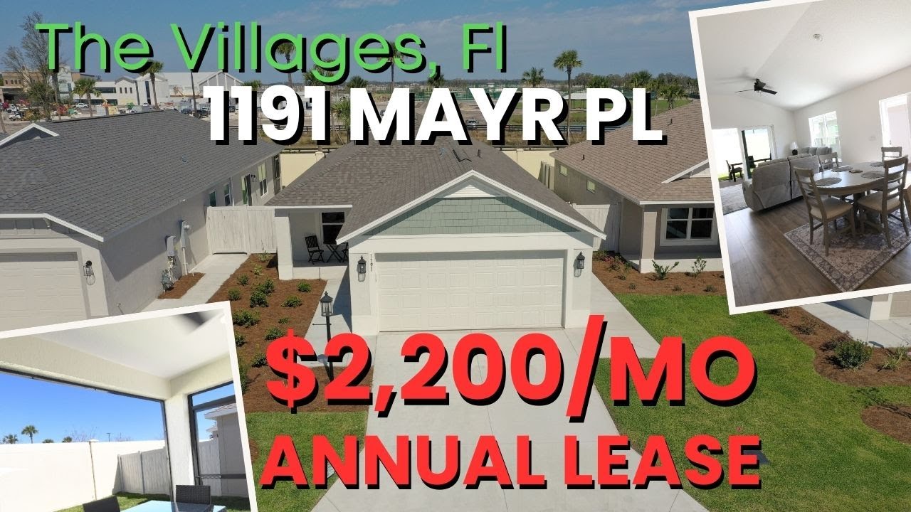 NOW AVAILABLE | Annual Rental, The Villages: Furnished 2 Bed/2 Bath, Eastport Access, & 2-Car Garage