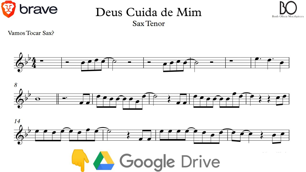 DEUS CUIDA DE MIM [sax tenor/soprano] KLÉBER LUCAS