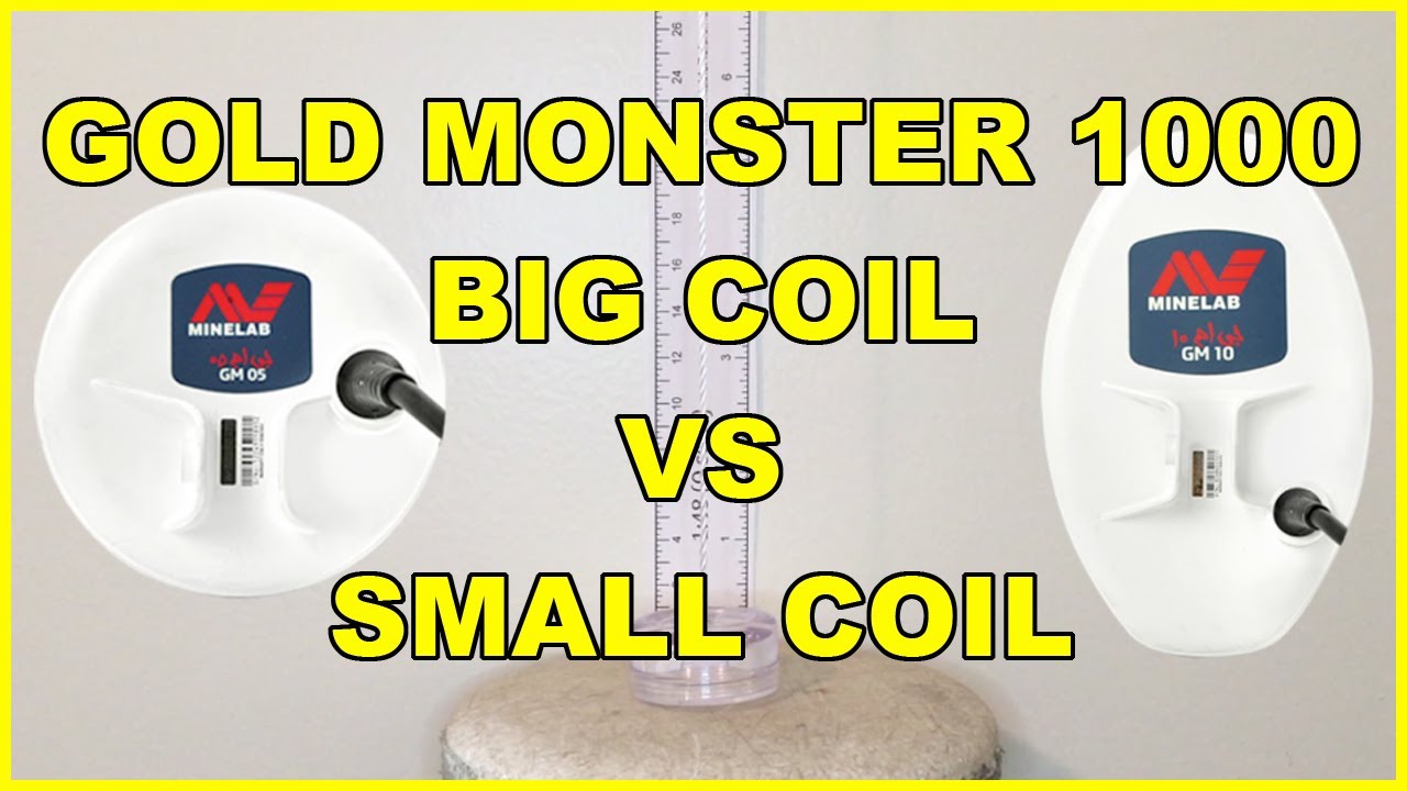 Minelab Gold Monster 1000 Depth Test - Big Coil VS Small Coil
