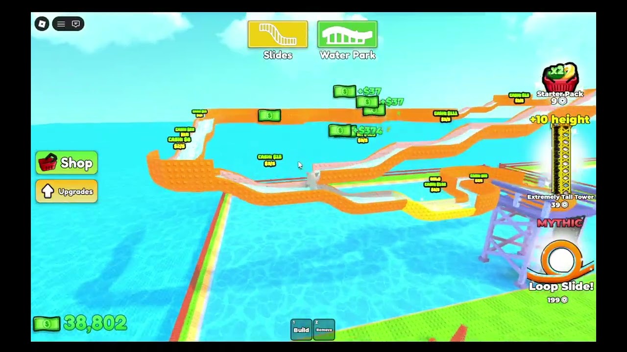 I BUILT MY OWN WATER SLIDE IN ROBLOX!