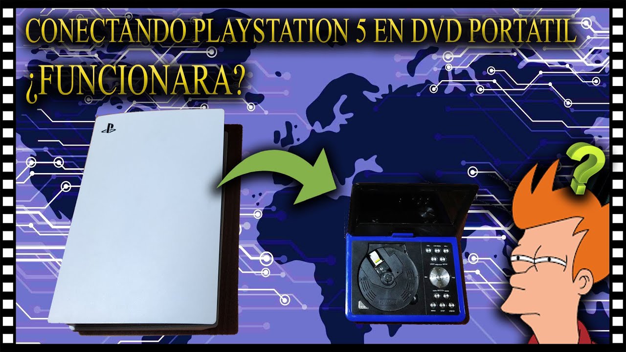 Conecto una Playstation 5 en dvd portátil viejo // Funcionará? Se podrá jugar? (1080p 60fps)