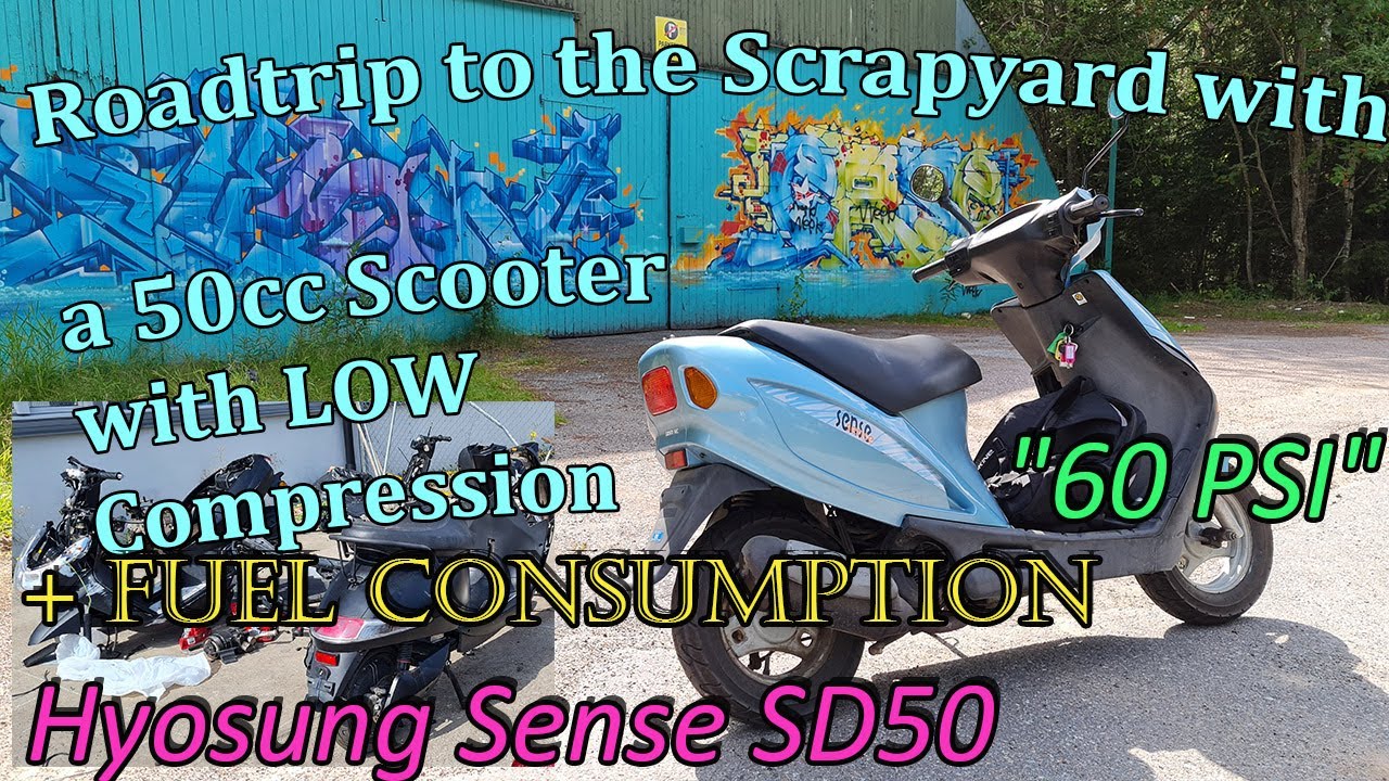 Roadtrip to the Scrapyard with a 50cc Scooter with low compression