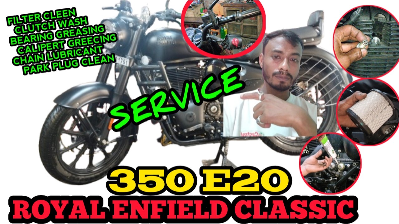 ROYAL ENFIELD CLASSIC 350 E20 SERVICE  // Enfield classic 350 E20 service