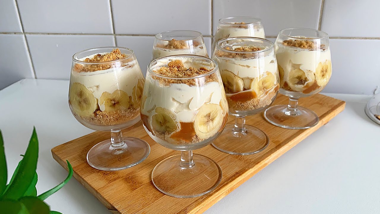Banoffe pie /dessert banane toffee تحلية الموز والكراميل /تحلية البانوفي