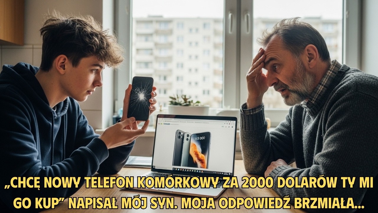„Chcę nowy telefon komórkowy za 2000 dolarów ty mi go kup” napisał mój syn. Moja odpowiedź brzmiała…