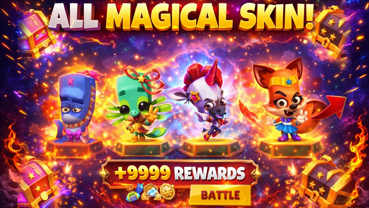 Zooba Squad All Magical Skin Finn Lizzy Paolo Nix Molly All Crate Unlock Gameplay