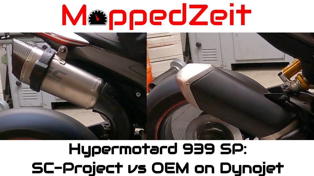Hypermotard 939 SC Project vs OEM on Dynojet