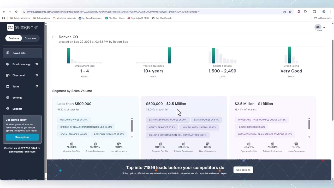 Salesgenie Business Insights Tutorial | Turn Raw Data into a Smart Marketing Strategy