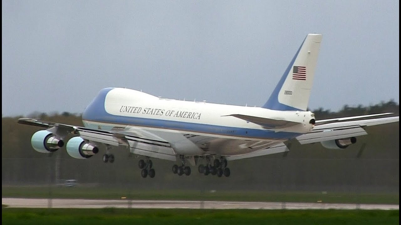 Air Force One Landung am Hannover Flughafen (HAJ)