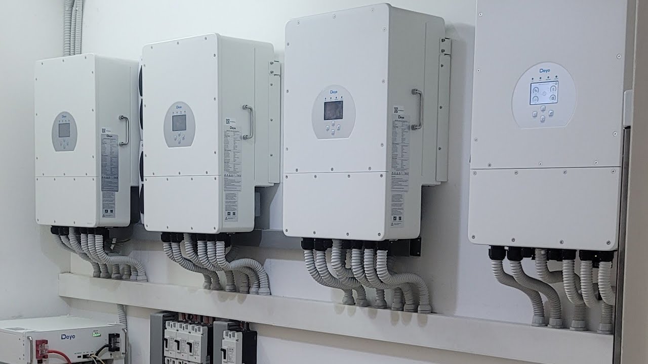 تركيب طاقة شمسية 48kwمع شرح التفاصيل مع الواح عدد 60 + 30kw Lithium battery @Deye Inverter