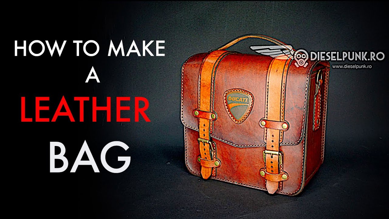 How to Make a Mens Leather Bag DIY- Tutorial and Pattern Download