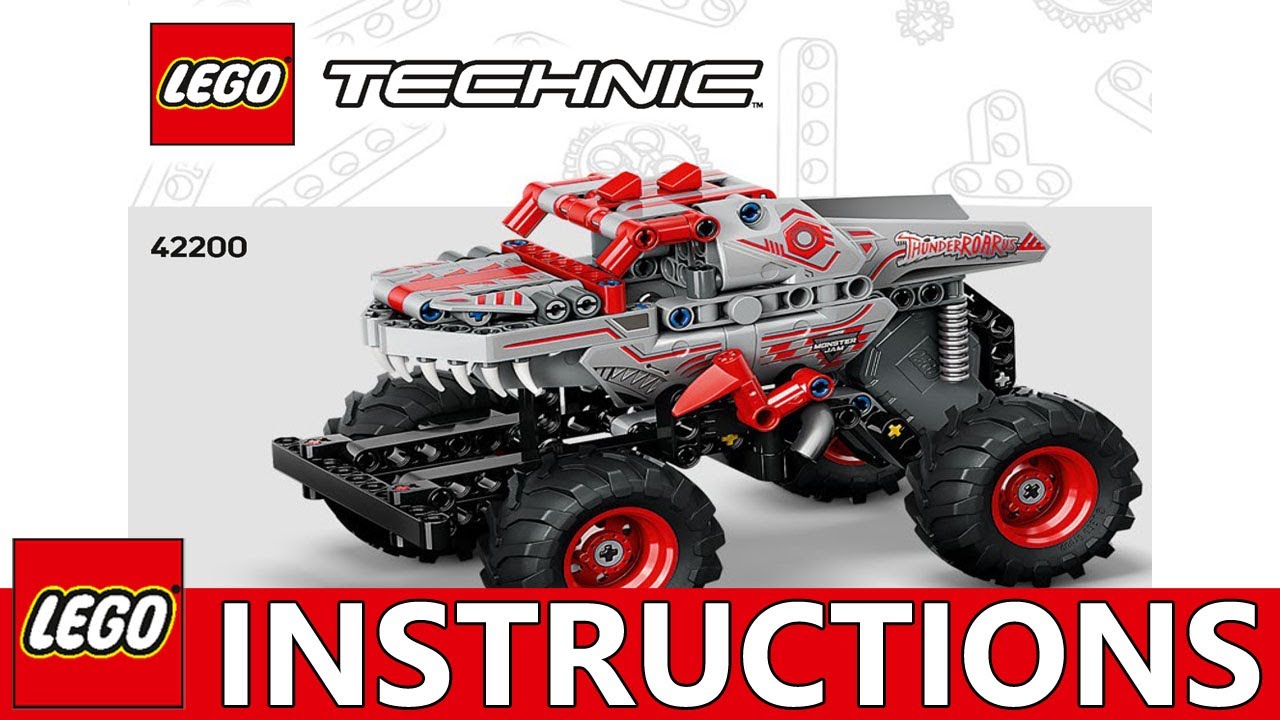 How to build LEGO Technic 42200 - Monster Jam ThunderROARus Pull-Back (Step-by-Step Tutorial)