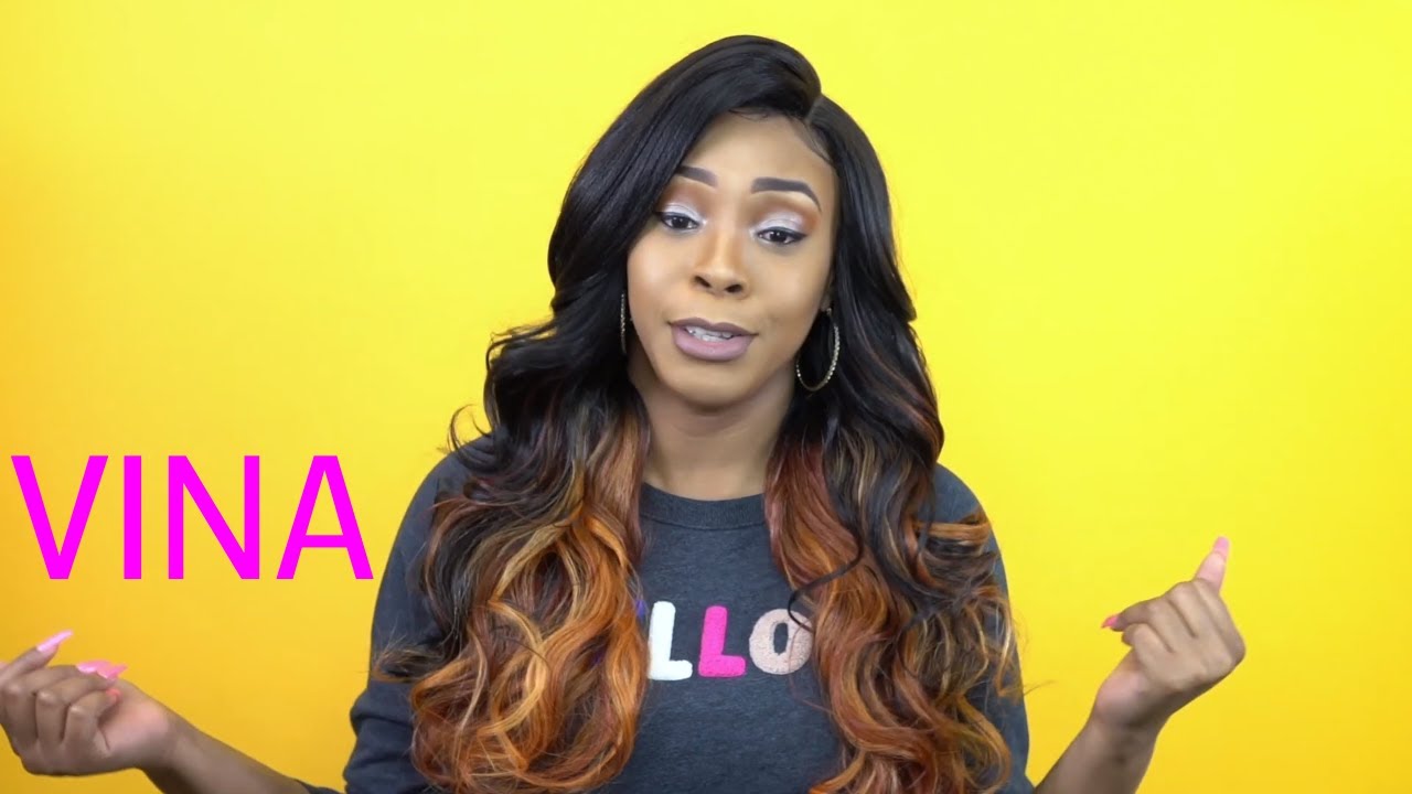 Freetress Equal Synthetic Hair 5 Inch Lace Part Volume Bang Wig - VINA --/WIGTYPES.COM