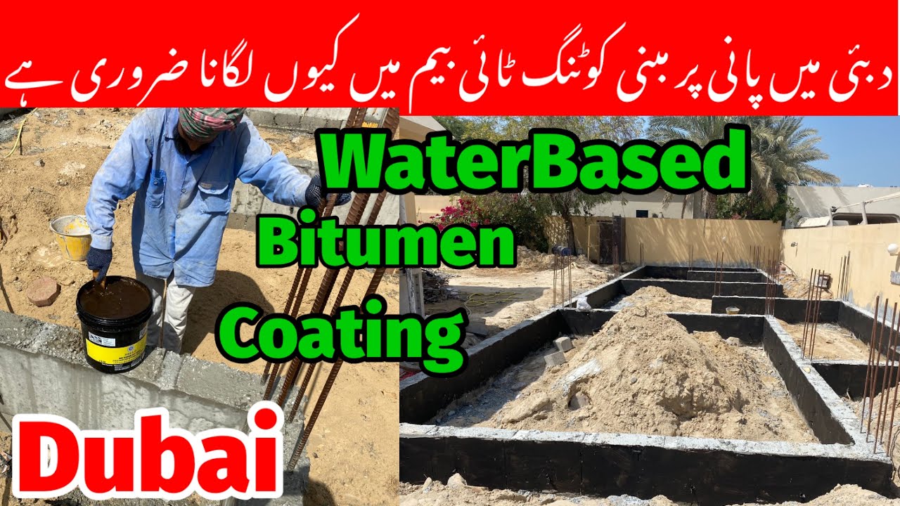 Step#21/How To Apply Waterbased Bitumen Paint Dubai/Footing Bitumen Dubai/Apply Tie Beam Bitumin UAE