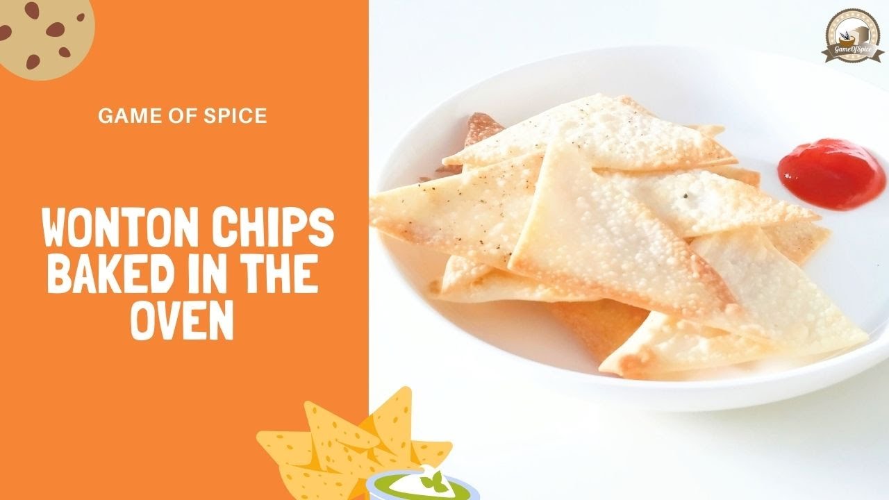 How to make crispy baked wonton chips in the oven | HEALTHY CHIPS | baked