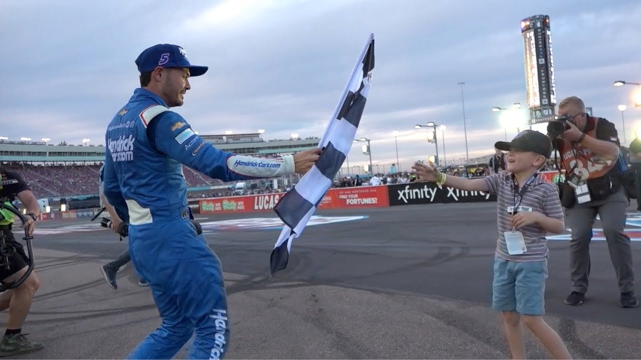 Behind the scenes look at Kyle Larson's championship celebration