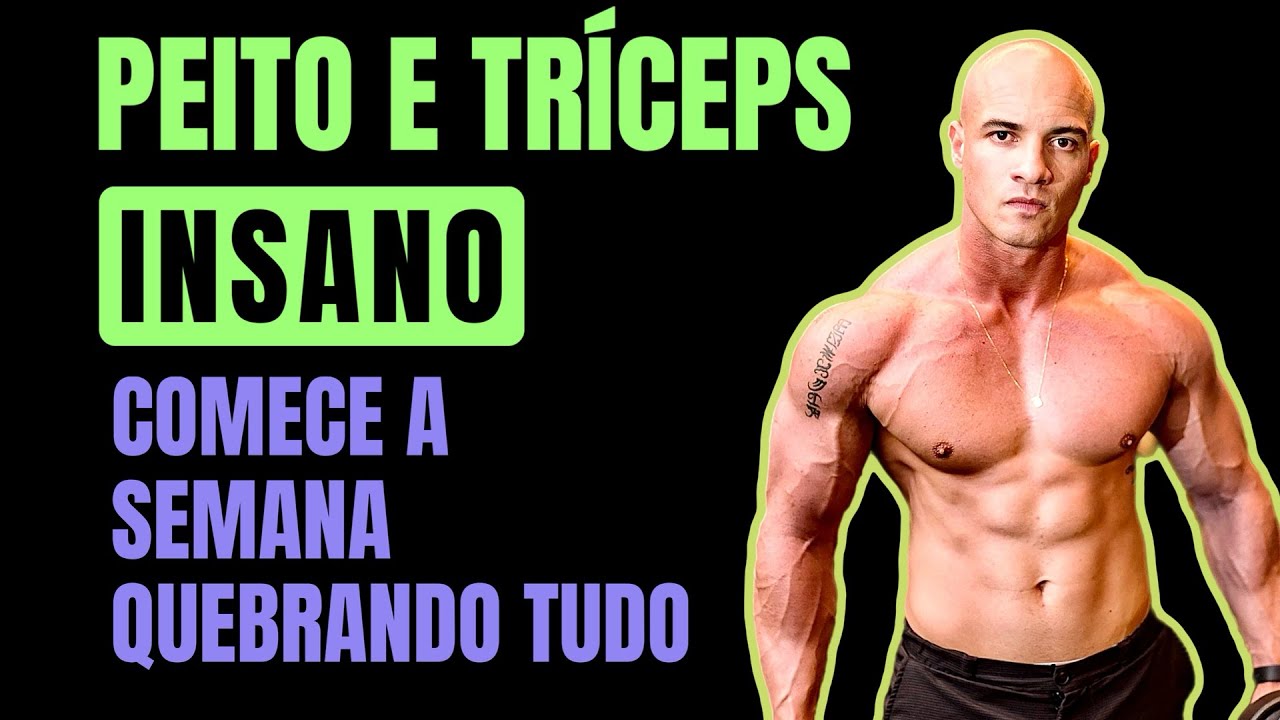 PEITORAL E TRÍCEPS, TREINO SAGRADO PARA COMEÇAR A SEMANA QUEBRANDO TUDO.