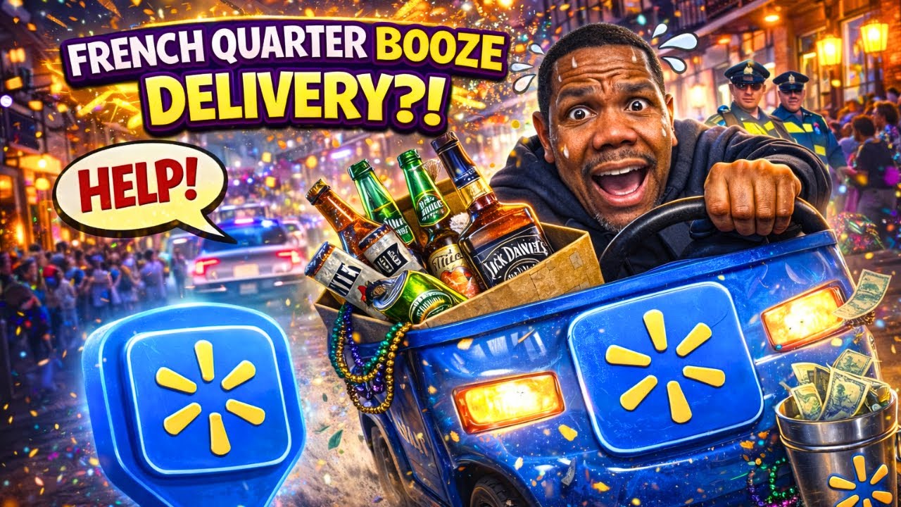 Delivering alcohol from Wal-Mart spark to the French Quarter | Gig work ride a long ep. 22