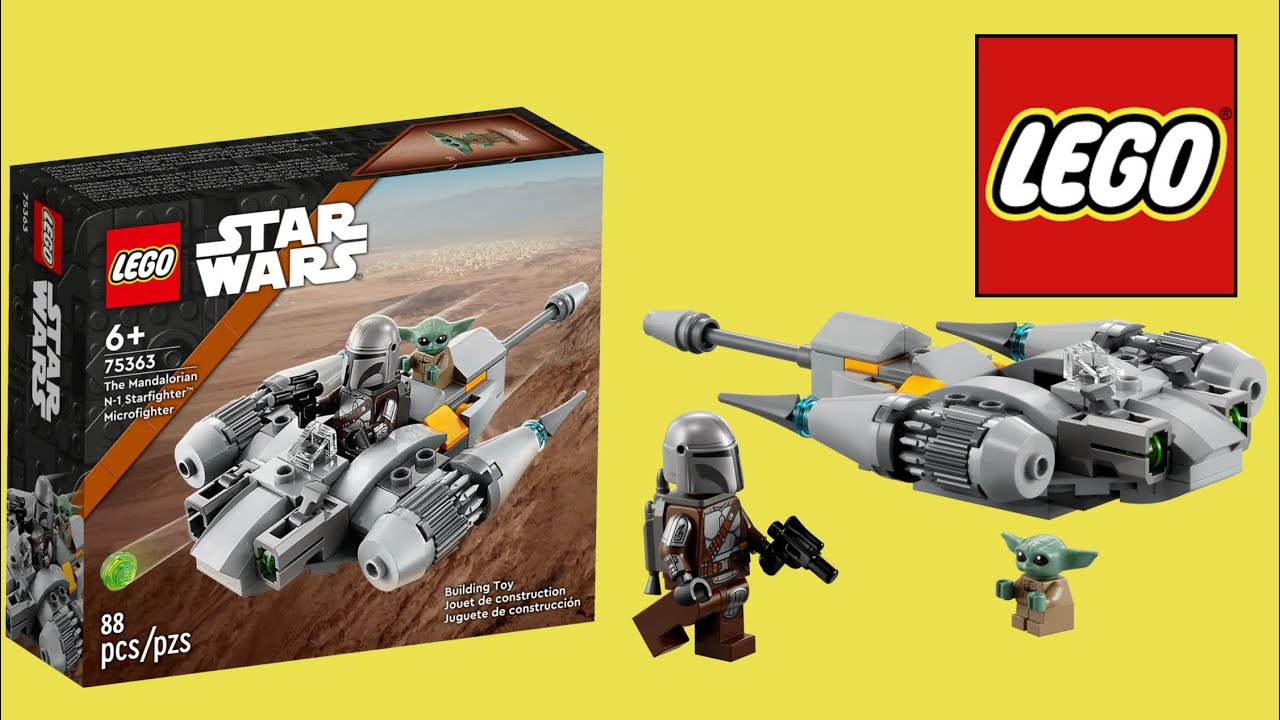 The Mandalorian N-1 Starfighter Microfighter (75363) LEGO Star Wars 2023 Set Stop Motion Speed Build
