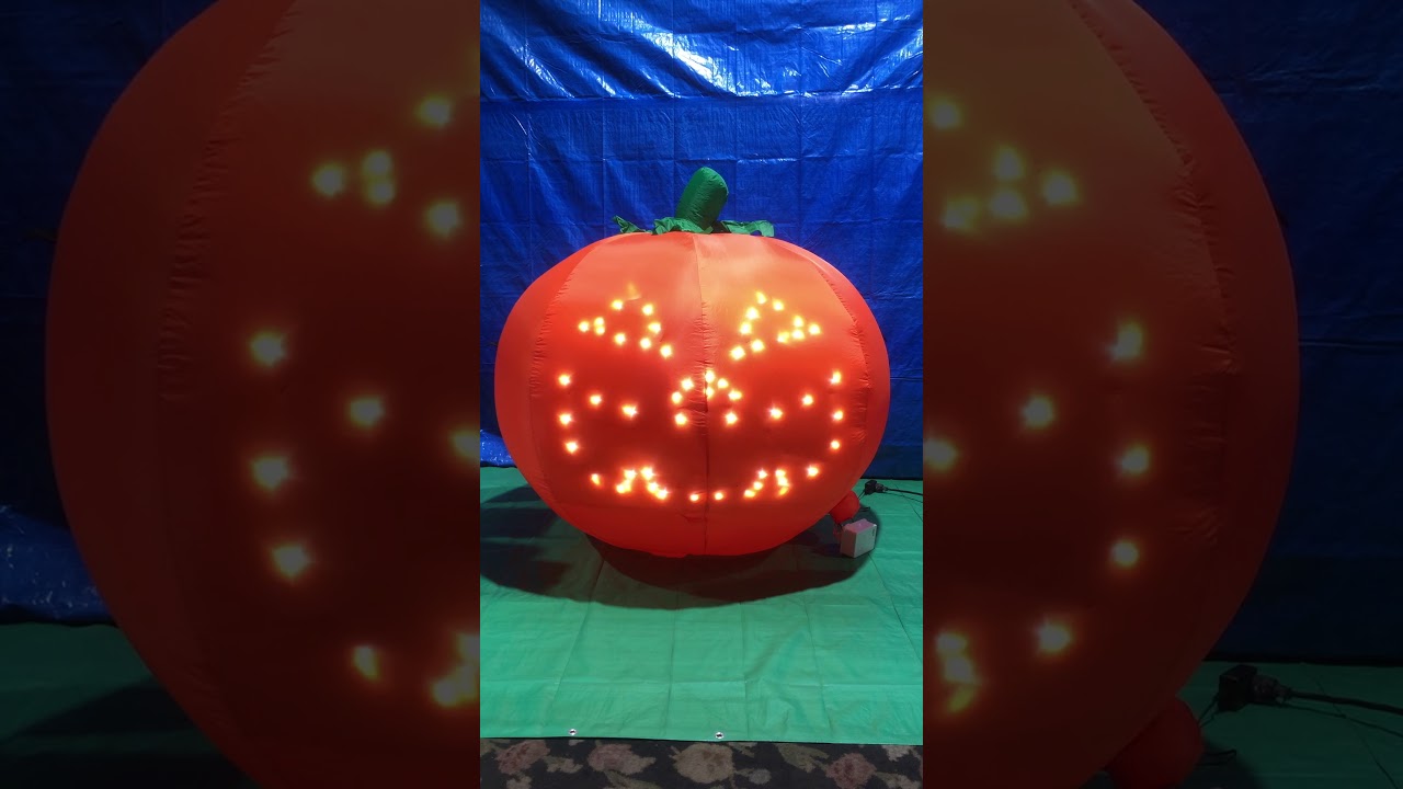 5 1/2' Gemmy Airblown Inflatable LED Light Show "Thriller" Pumpkin