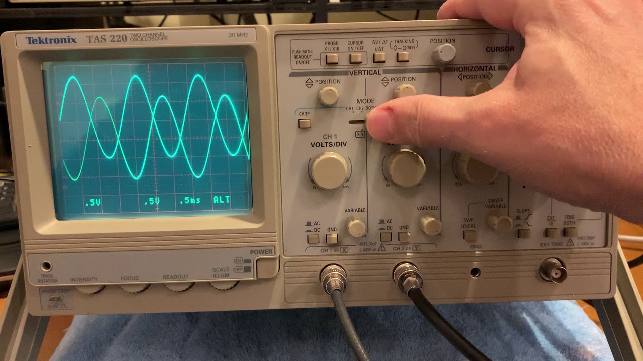 Tektronix TAS220 X-Y Mode