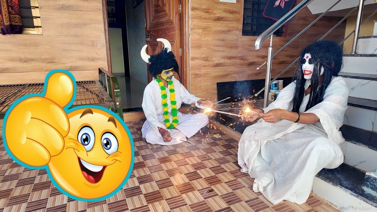 भुताने बायकोसाठी गावातून फटाके विकत आणले 🫣#भांडण 