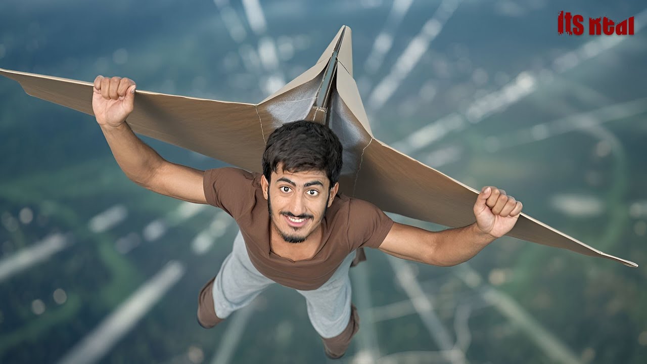 Giant Paper Airplane Banaya – Kya Ye Ure Ga ✈️ Ultimate Test!