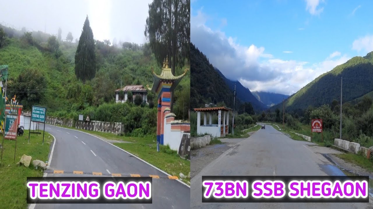 Road view tenzing gaon to 73 Bn SSB Shergaon, Arunachal Pradesh | Market tenzing gaon & shergaon