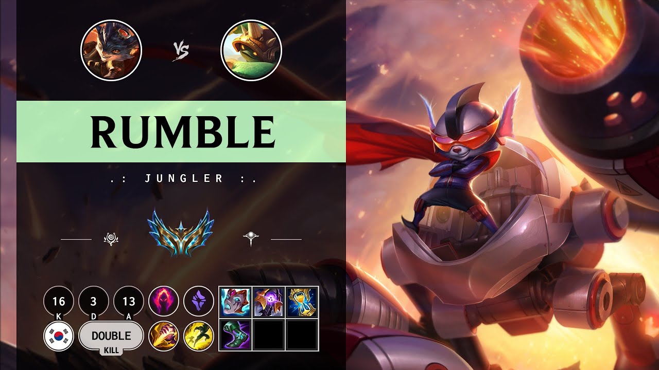 Rumble Jungle vs Rammus - KR Challenger Patch 14.9