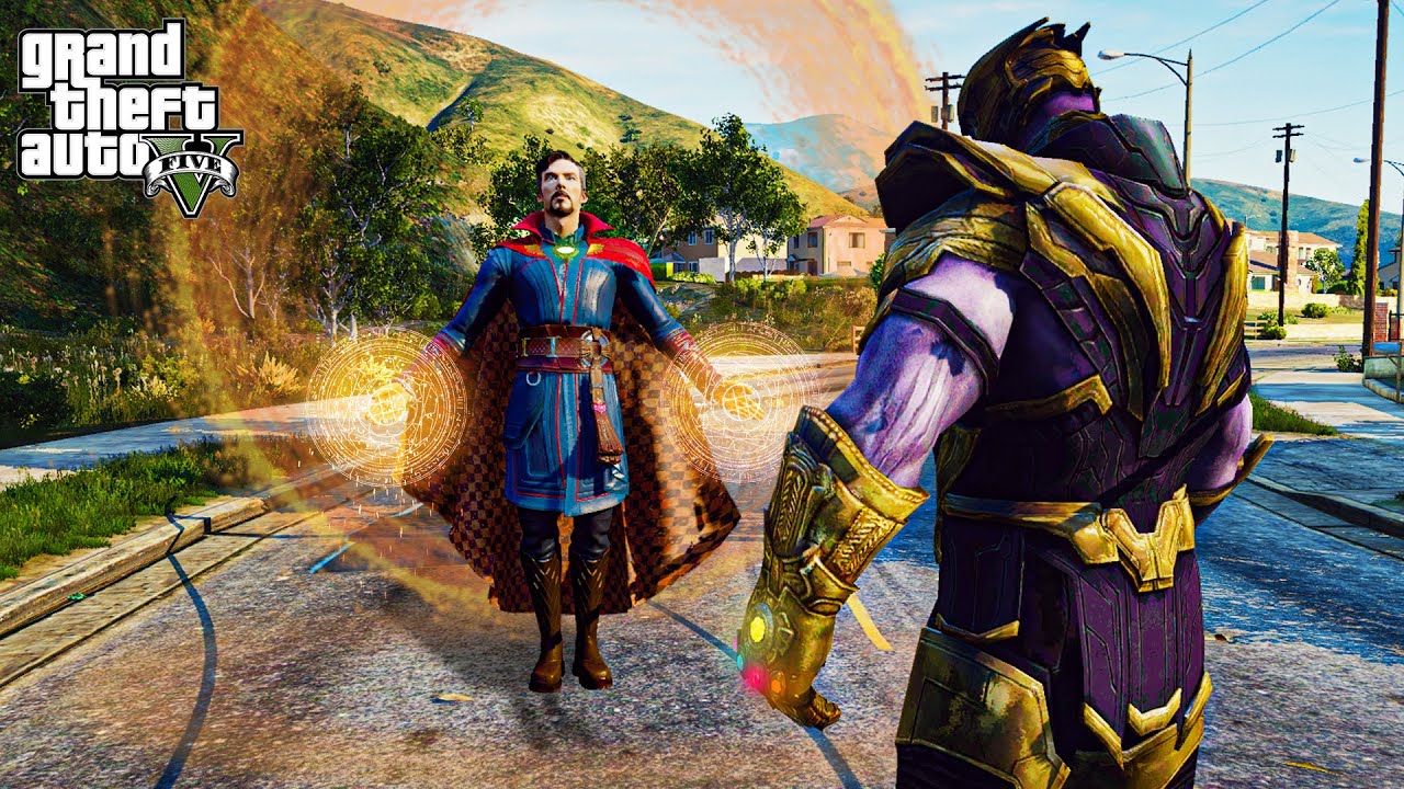 GTA 5 - Doctor Strange VS Thanos | Epic Death Battle!