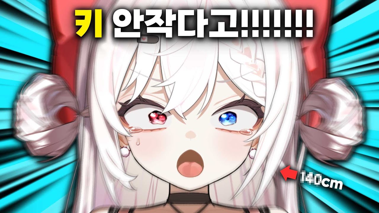 키 가지고 놀림받는 땅딸보 버튜버 ㅋㅋㅋㅋㅋ