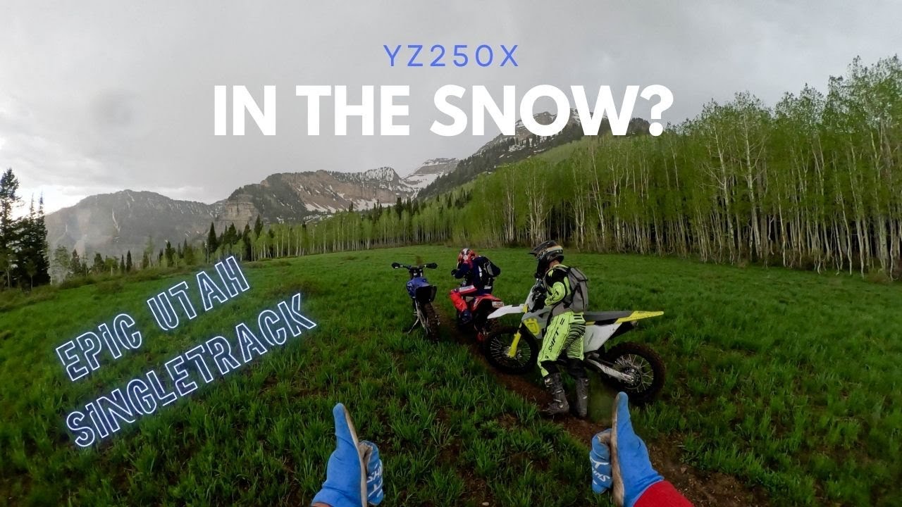 2023 #YZ250X #firstride in #utah #singletrack in the snow?