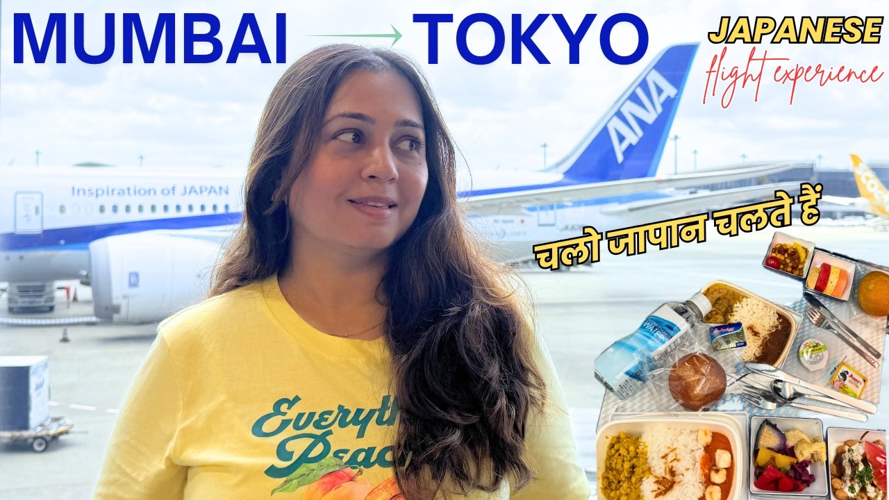 Mumbai to Tokyo via ANA✈️ Flight Food & Experience + NaritaAirport Guide |India to Japan Travel Vlog