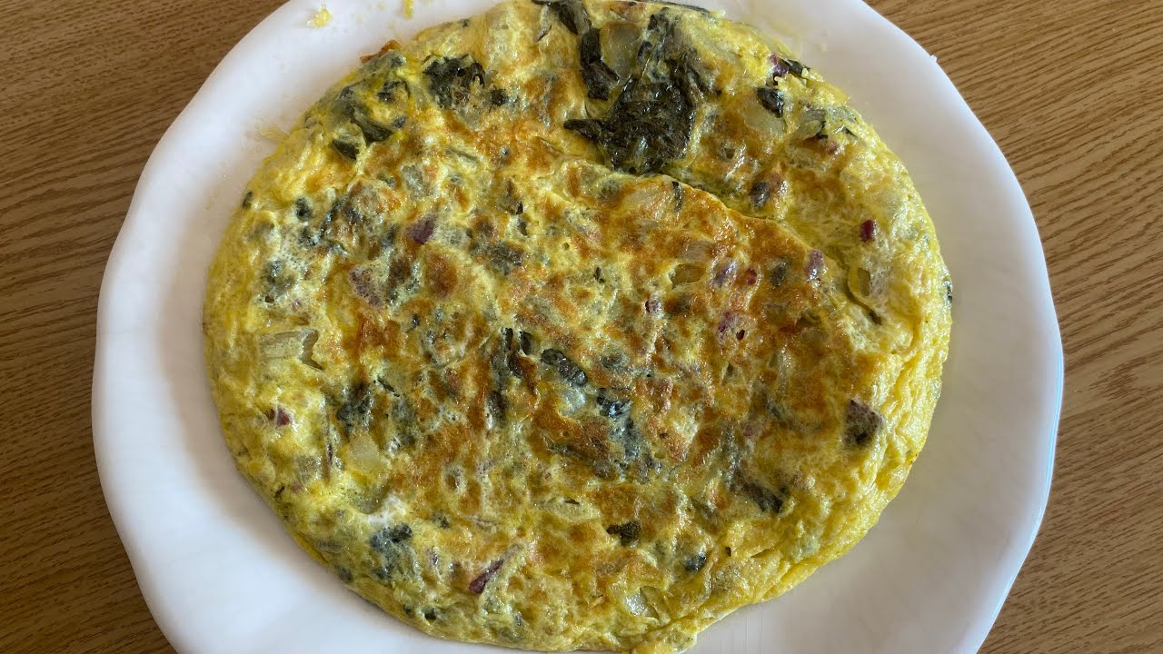 TORTILLA DE ACELGAS CON JAMON